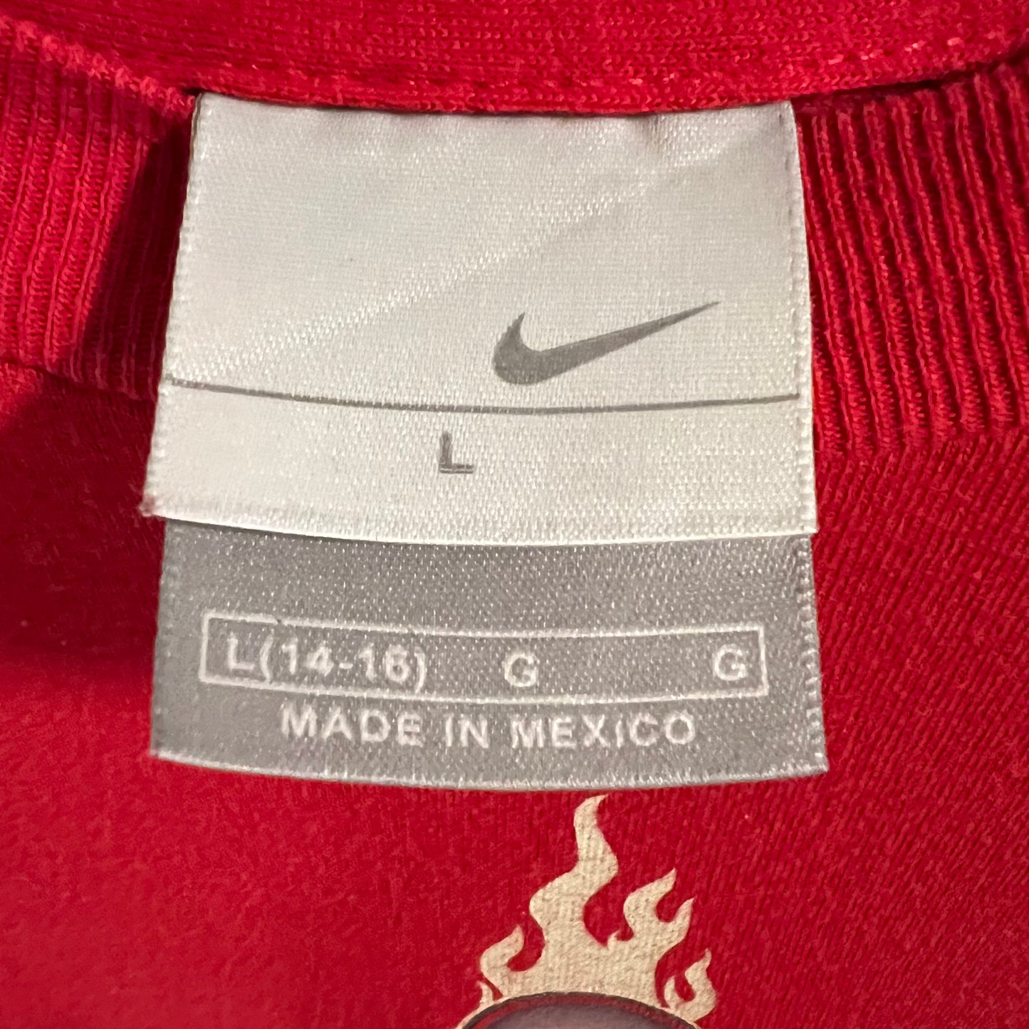 Vintage 90’s Nike Air Y2K Style Long Sleeve T-Shirt - Size Youth Large - Red/Multi