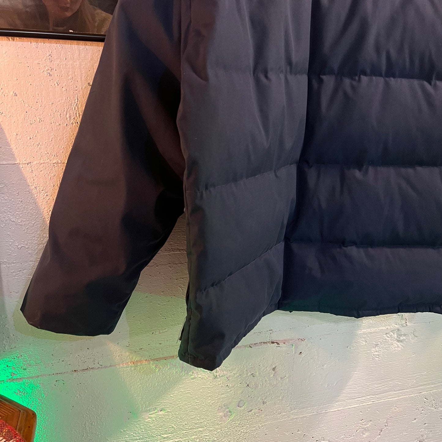 Vintage 1970's JCPenney Towncraft Goose Down Insulated Western Yoke Winter Jacket - Size L/XL - Navy