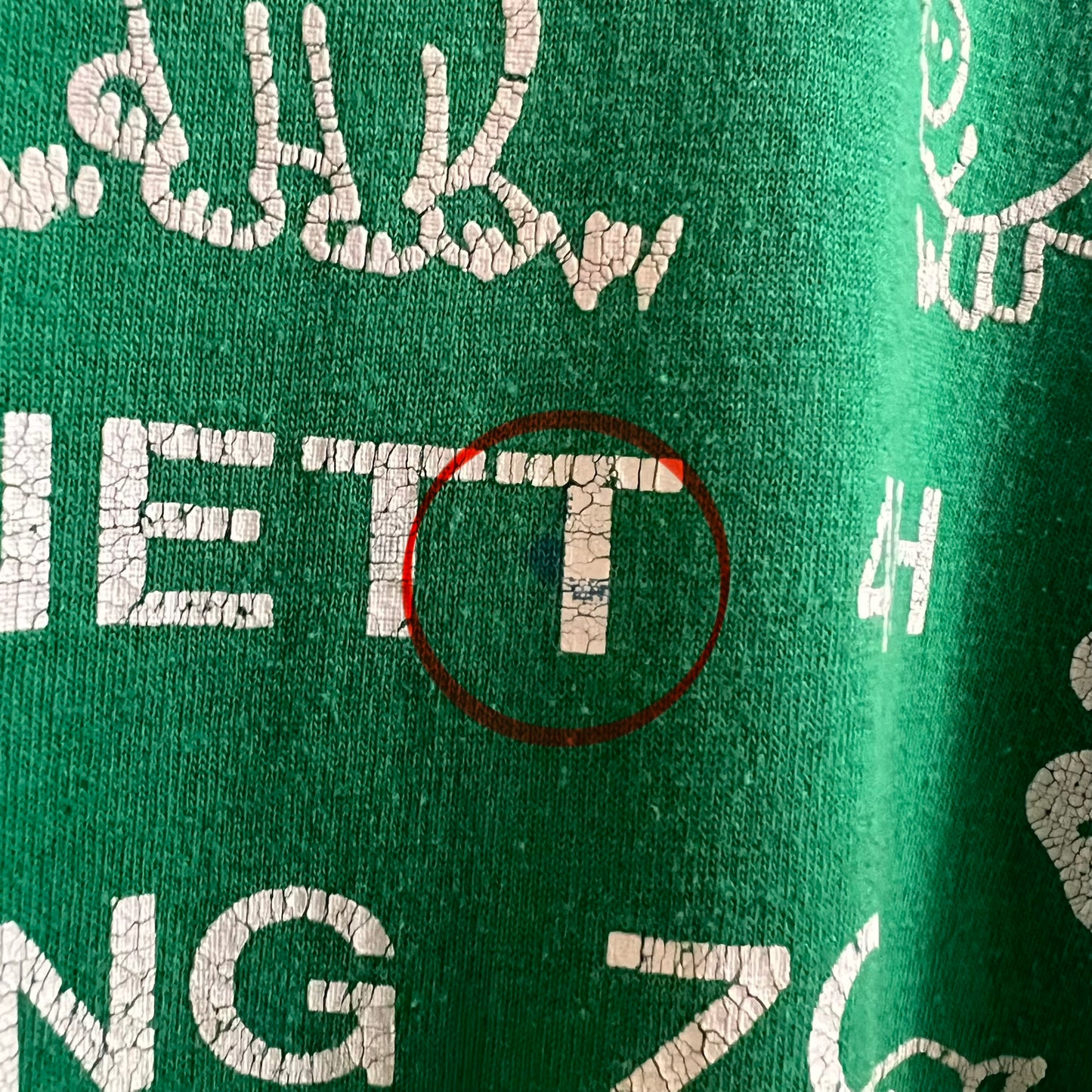 Vintage 80’s Screen Stars ‘Petting Zoo’ Single Stitch Baby T-Shirt - Size Youth Large - Made In USA - Green/White