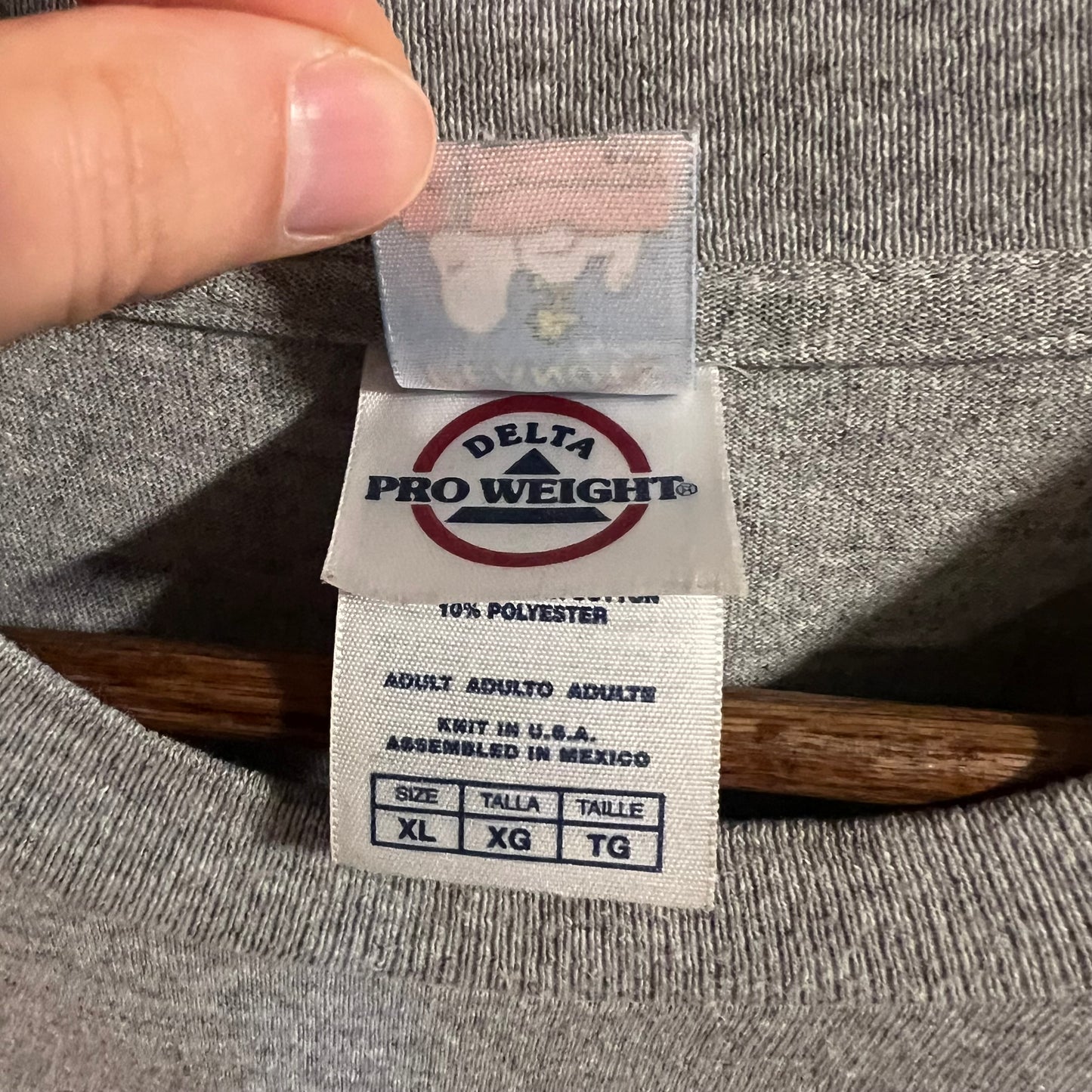 Vintage Peanuts 'Snoopy & Woodstock' Puff Print Christmas T-Shirt - Size XL - Heather Grey