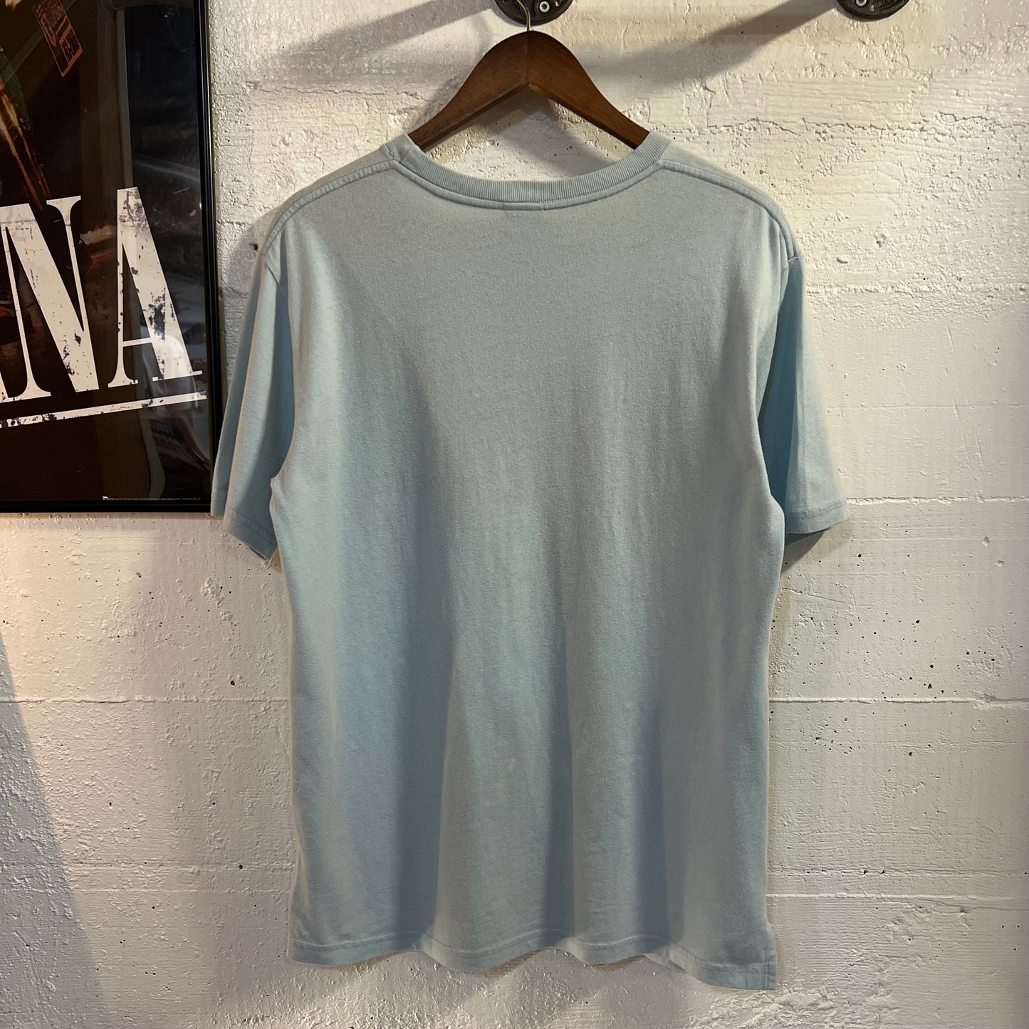 Vintage 90’s Calvin Klein Jeans Graphic T-Shirt - Size Large - Made In USA - Sky Blue