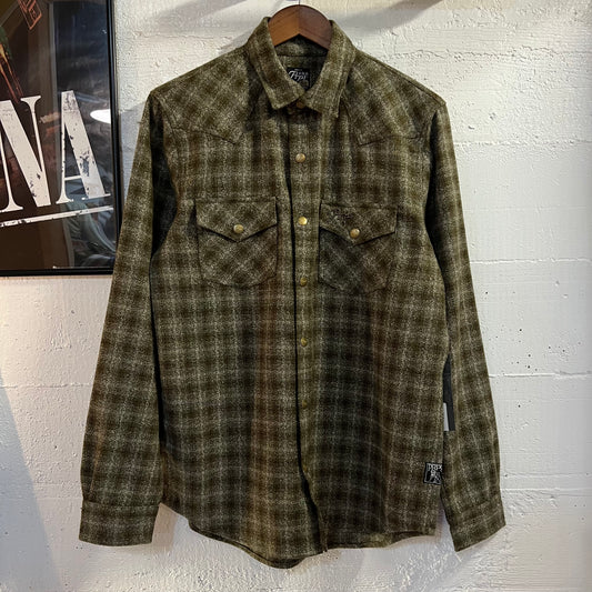 *New* Prps Blend Western Snap Long Sleeve Shirt - Size Medium - Olive