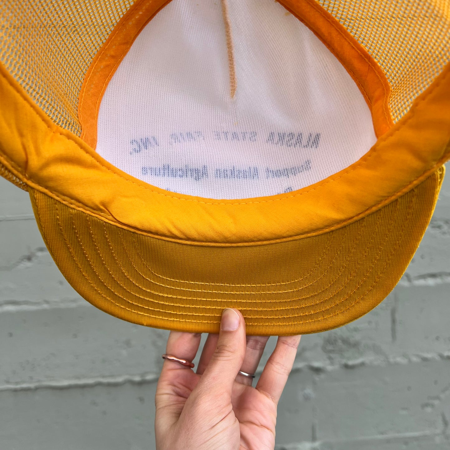 Vintage 70's/80's Alaska State Fair Inc. Palmer Alaska Unstructured Mesh Trucker Hat - O/S - Made In USA