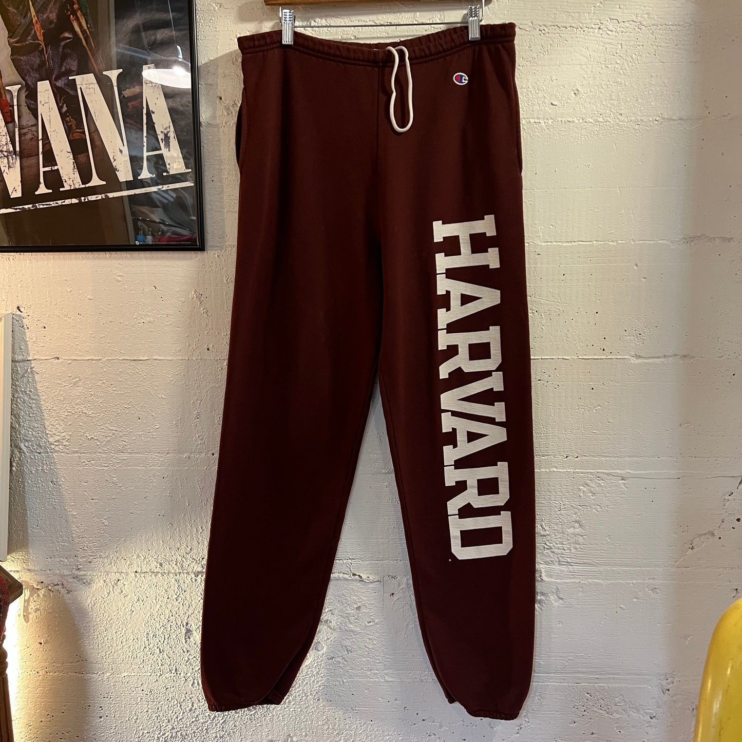 Vintage 2000’s Champion Harvard University Sweatpants - Size Small - Maroon/White