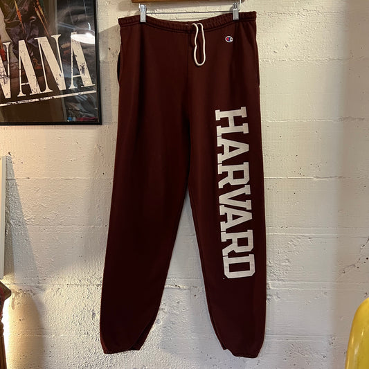 Vintage 2000’s Champion Harvard University Sweatpants - Size Small - Maroon/White