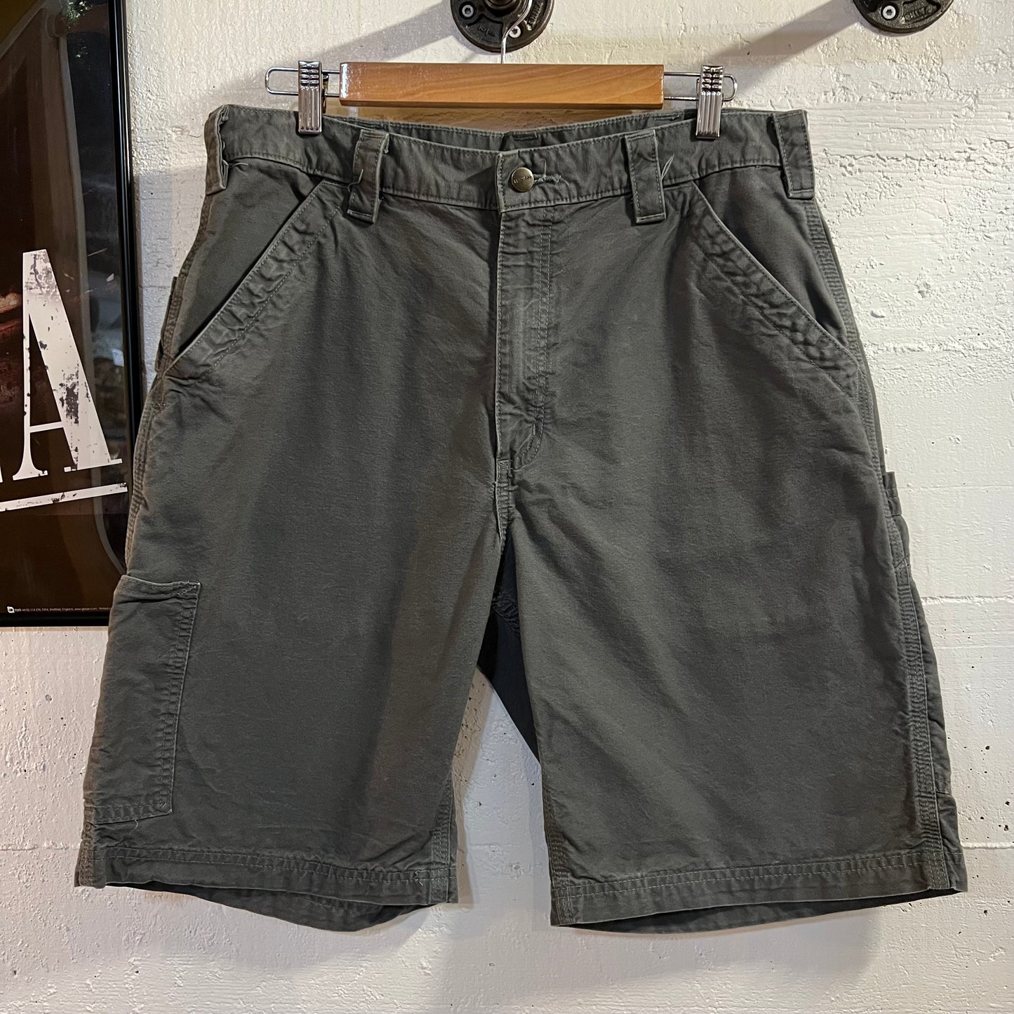 Carhartt Ripstop Canvas Carpenter Shorts - Size 33" x 10" - B147-FAT