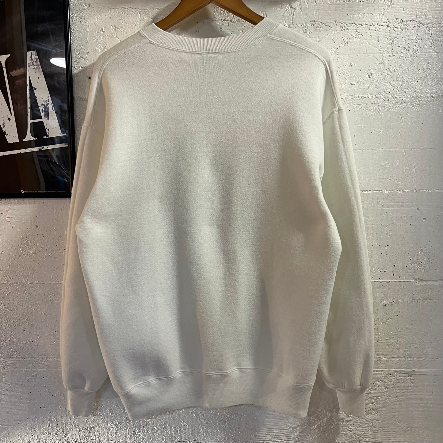 Vintage 1989 Russell Athletic Carmel Football State Champions Crewneck Sweatshirt - Size XL - Made In USA - White/Yellow/Blue
