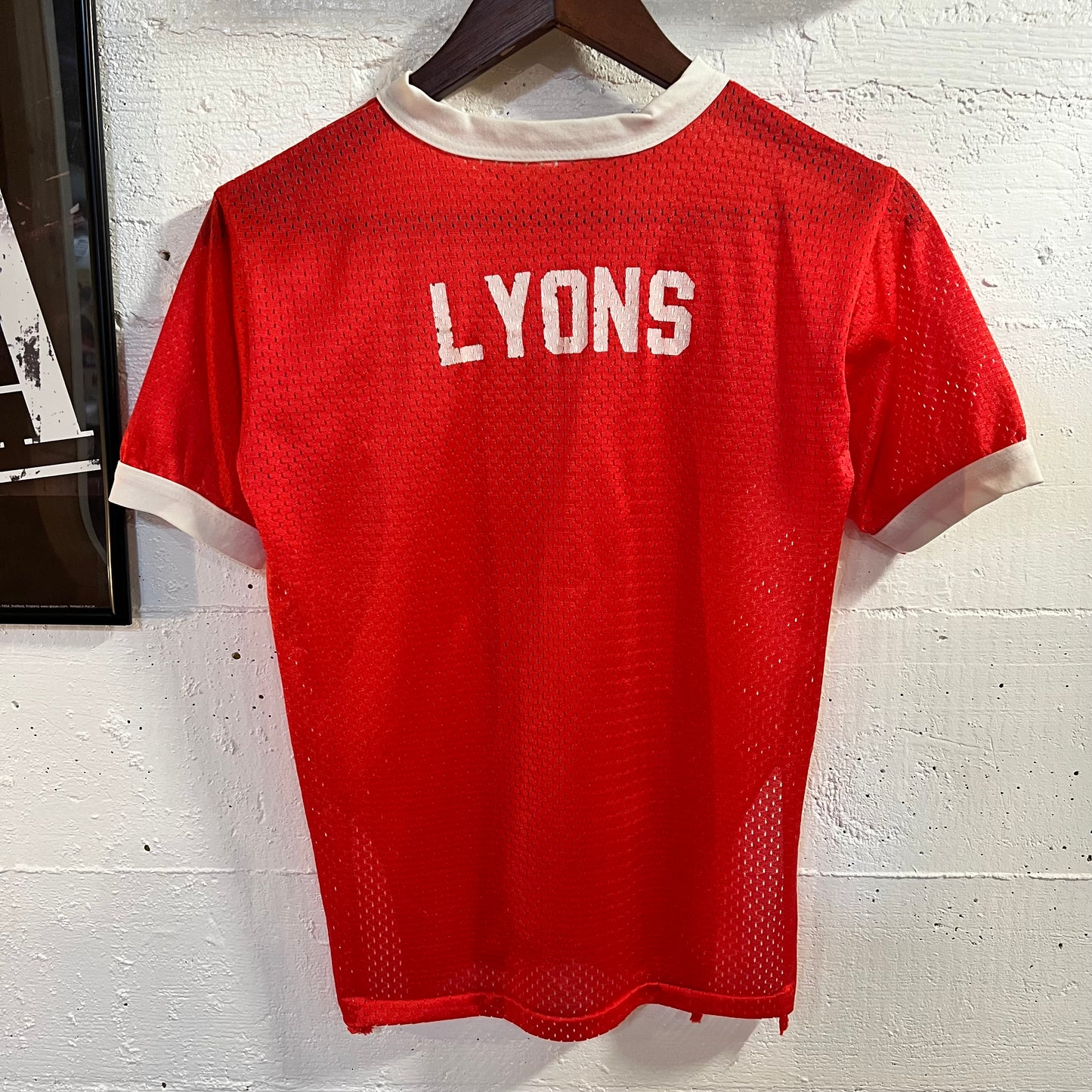 Vintage 70’s/80’s Seaside Frosh Mesh Volleyball Jersey - Size Small - Red/White