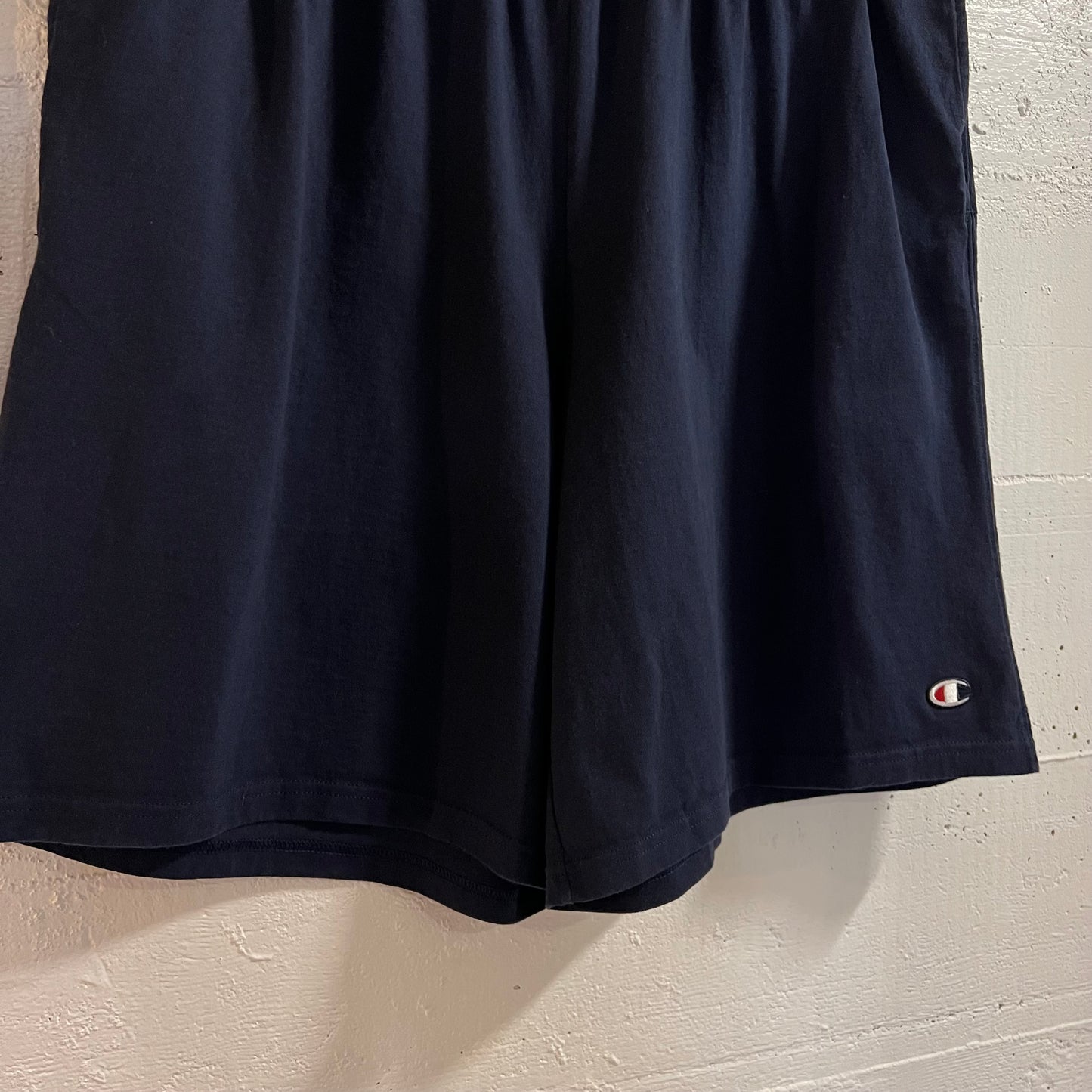 Y2K Champion Cotton Athletic Drawstring Shorts - Size XL - Navy