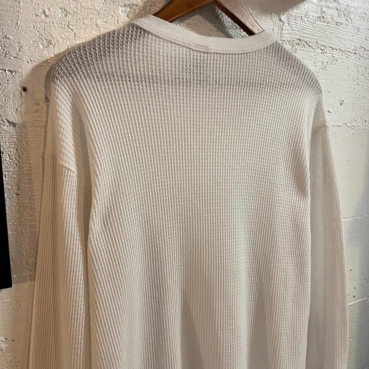 Vintage 80’s Winter Warm-Ups By Big Yank Waffle Knit Long Sleeve Thermal Shirt - Size XL - White