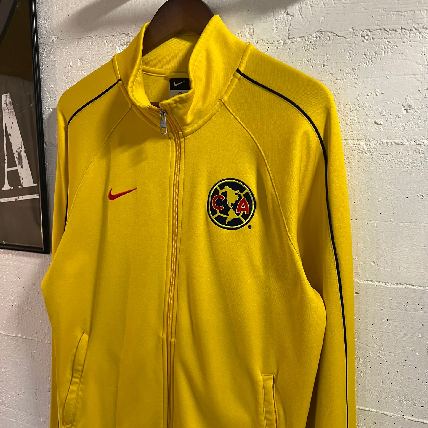 Vintage 2000's Nike Club América 'Las Águilas' Track Jacket - Size Medium - Yellow/Red
