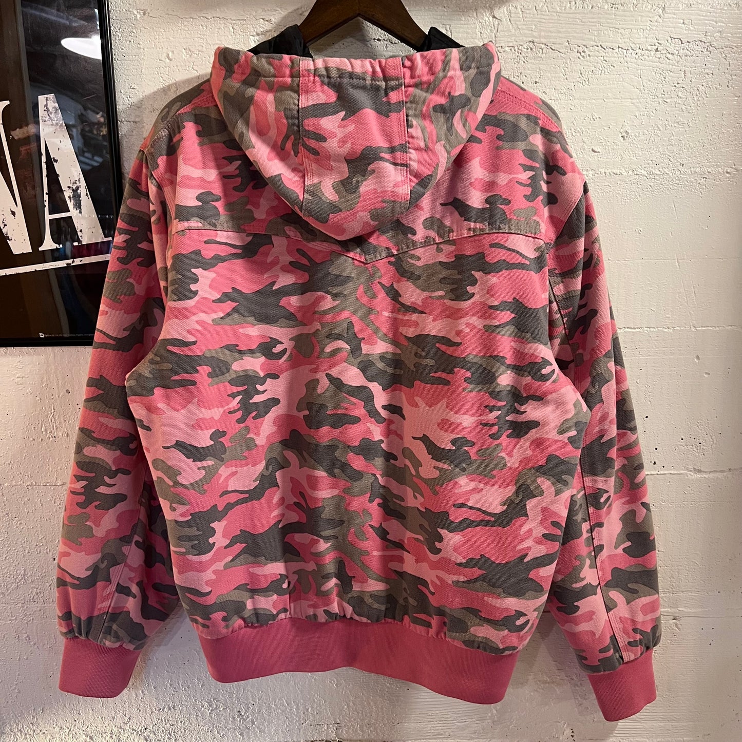 Vintage Y2K Roper Woodland Camo Zip Up Quilt Lined Jacket - Size XL - Pink/Grey
