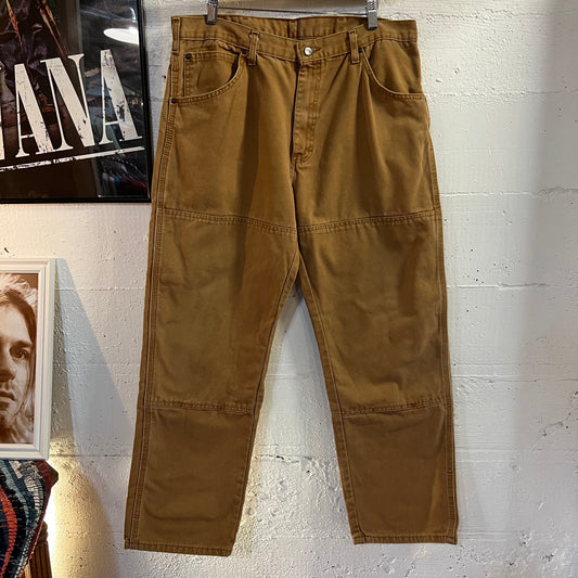 Vintage Y2K Dickies Duck Canvas Double Knee Work Pant - Size 36" x 30" - Brown