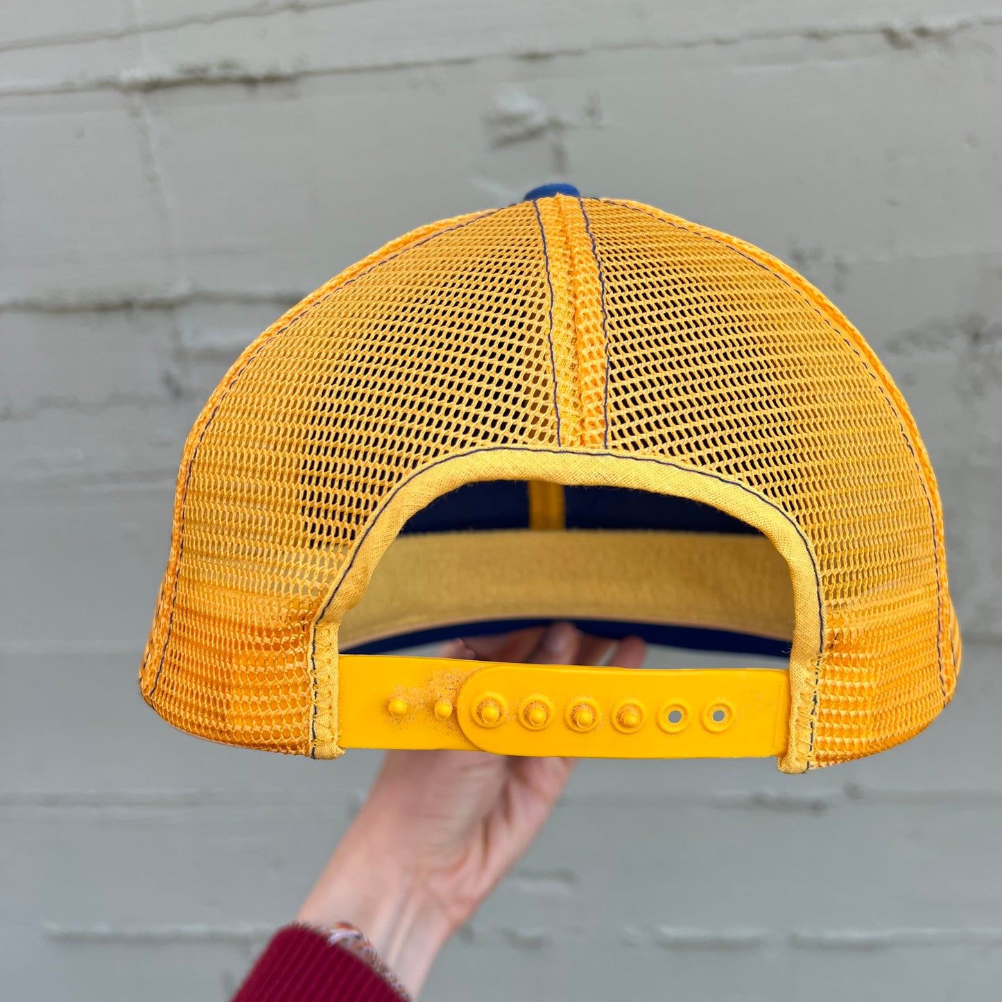 Vintage 1970's 2-Tone NC+ Union Made Mesh Trucker Cap - O/S - Made In USA