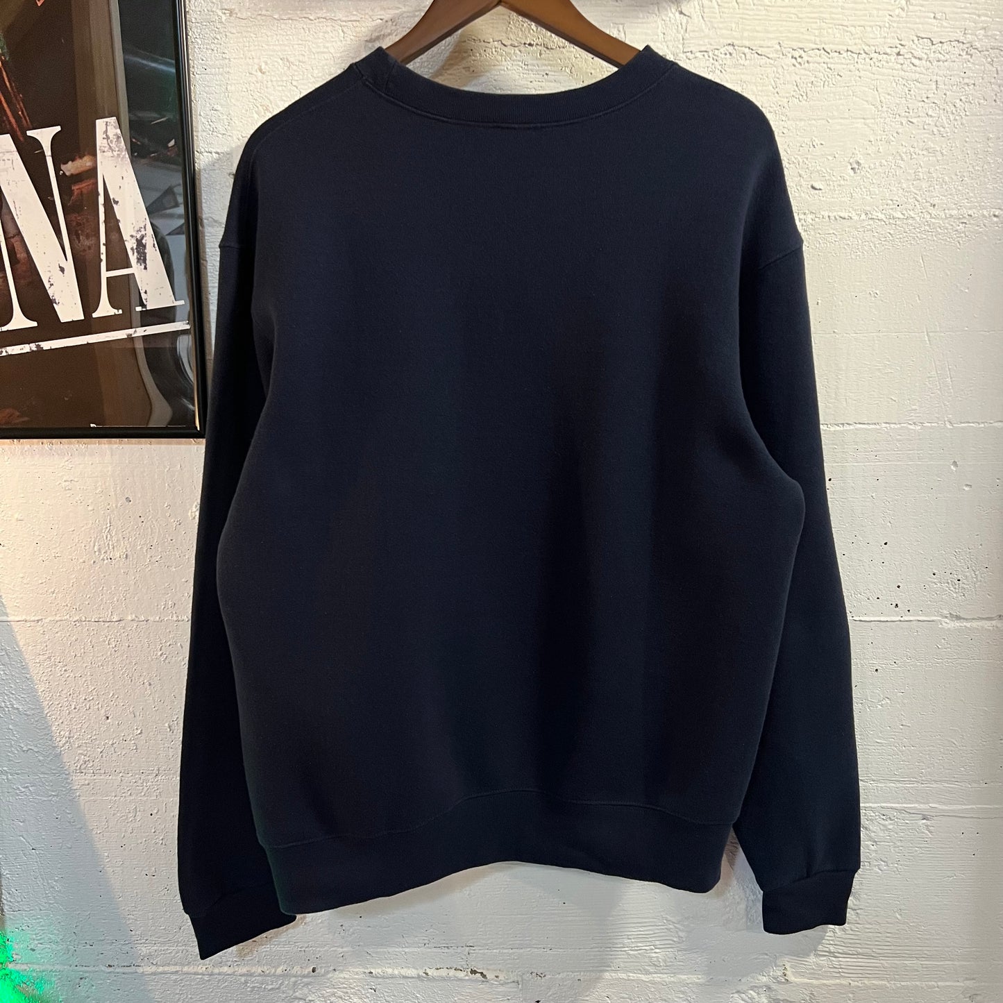 Vintage 90's U.S. Navy Mom Collegiate Navy Seal Crewneck Sweatshirt - Size XL - Made In USA - Navy