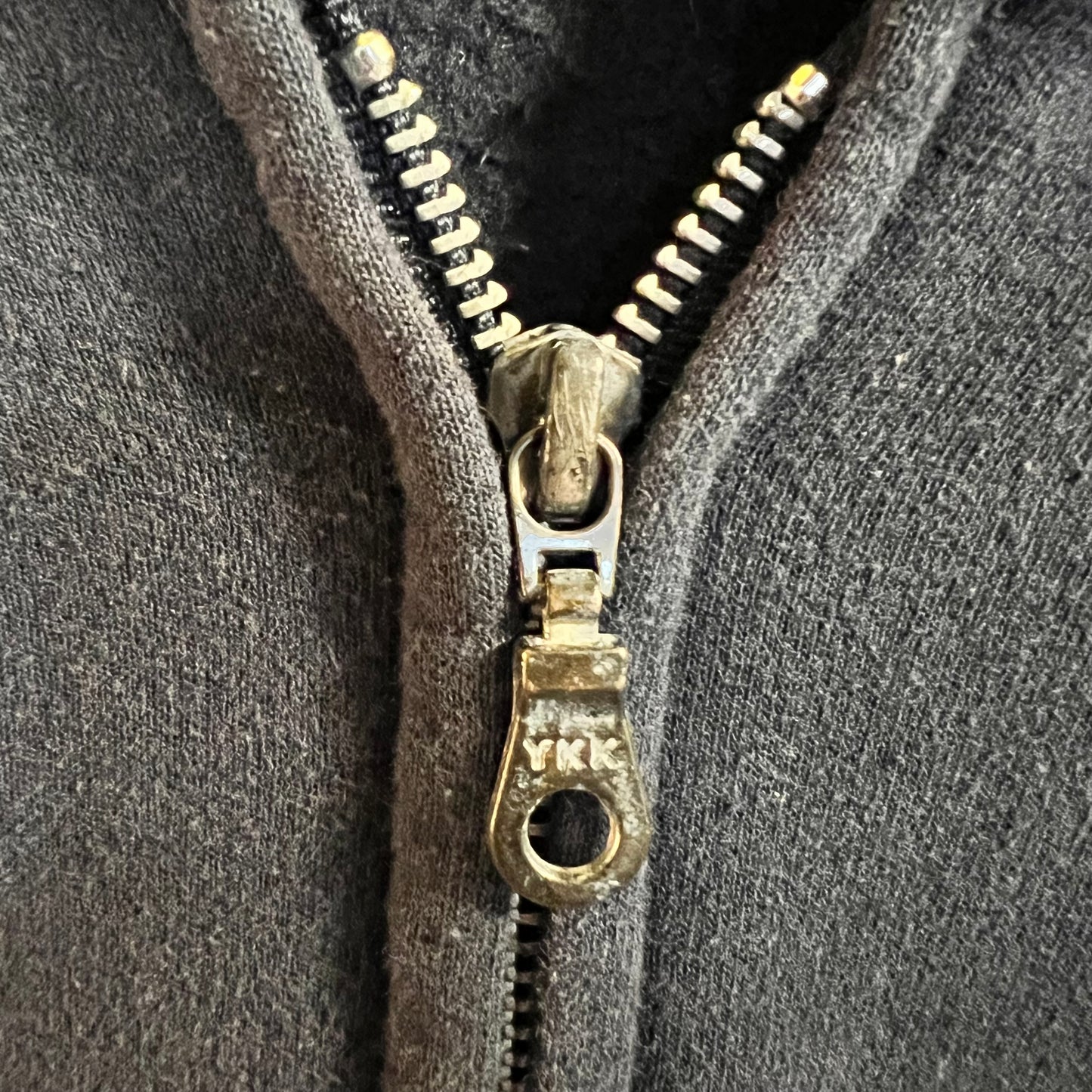 Vintage Blank Zip Up Hoodie Sweatshirt - Size Medium - Navy