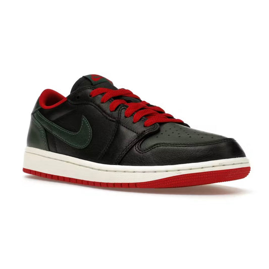 Jordan 1 Retro Low OG - Size 9M/10.5W - Gorge Green/Varsity Red