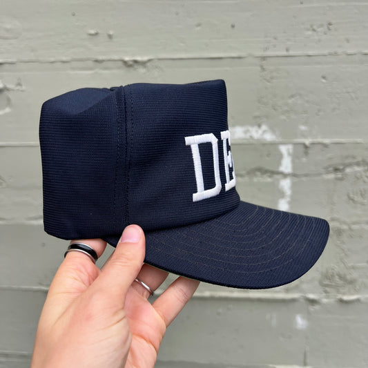 Vintage 1980's New Era Embroidered DEA Snapback Hat - O/S - Made In USA - Navy White