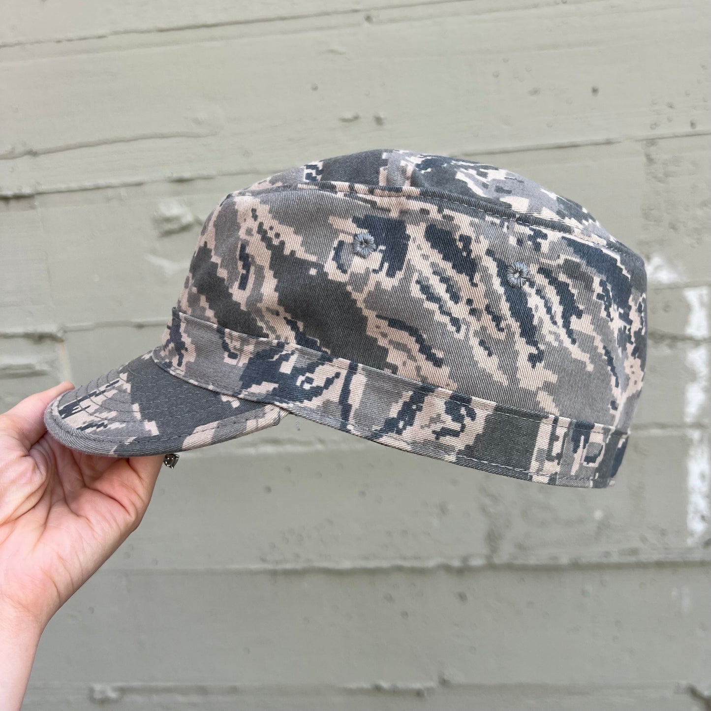 Vintage 2000's U.S. Military Digital Desert Camouflage Utility Cap - Size 7-3/8" - Made In USA - SPM1C1-08-D-1004