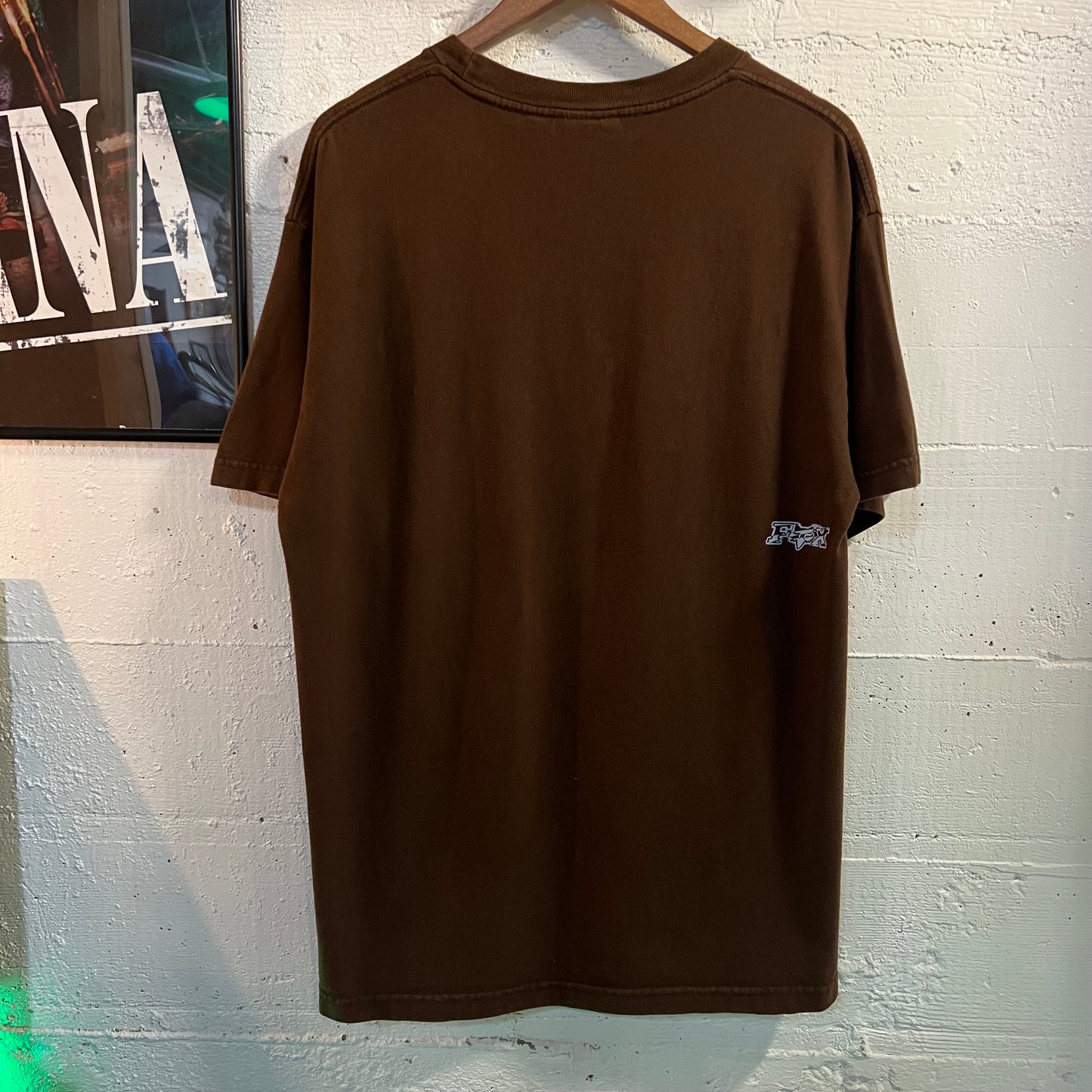 Vintage 2000's Fox Racing Graphic T-Shirt - Size XL - Brown/Light-Blue