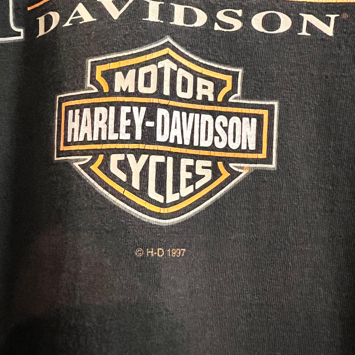 Vintage 2003 Harley Davidson Milwaukee, Wisconsin Graphic Long Sleeve T-Shirt - Size Large - Made In USA - Black/Multi