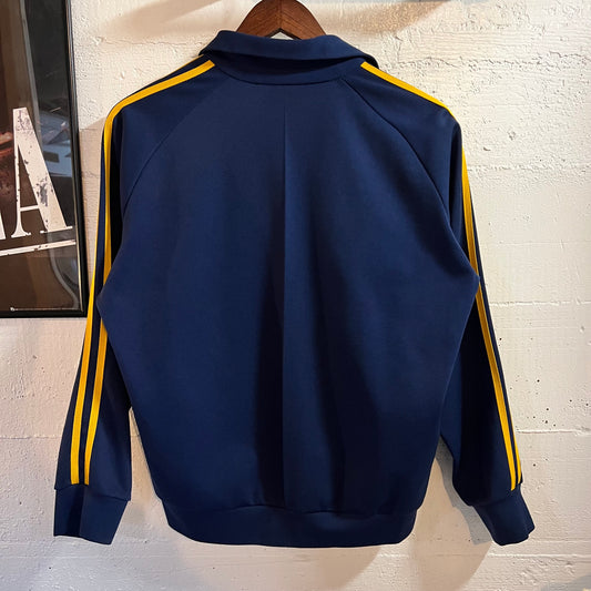 True Vintage 70’s Northport Raglan Sleeve Zip Up Track Jacket - Size Small - Made In USA - Navy/Yellow