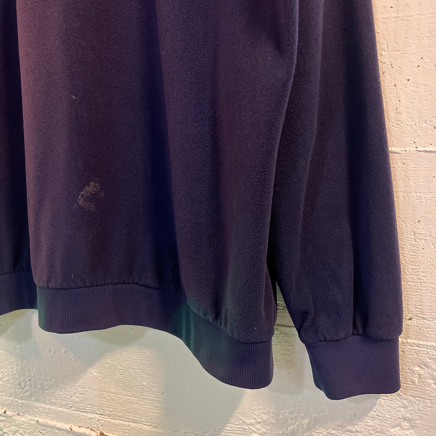Vintage 90's L.L. Bean Fleece Pullover Crewneck Sweatshirt - Size Large - Made In USA - Navy