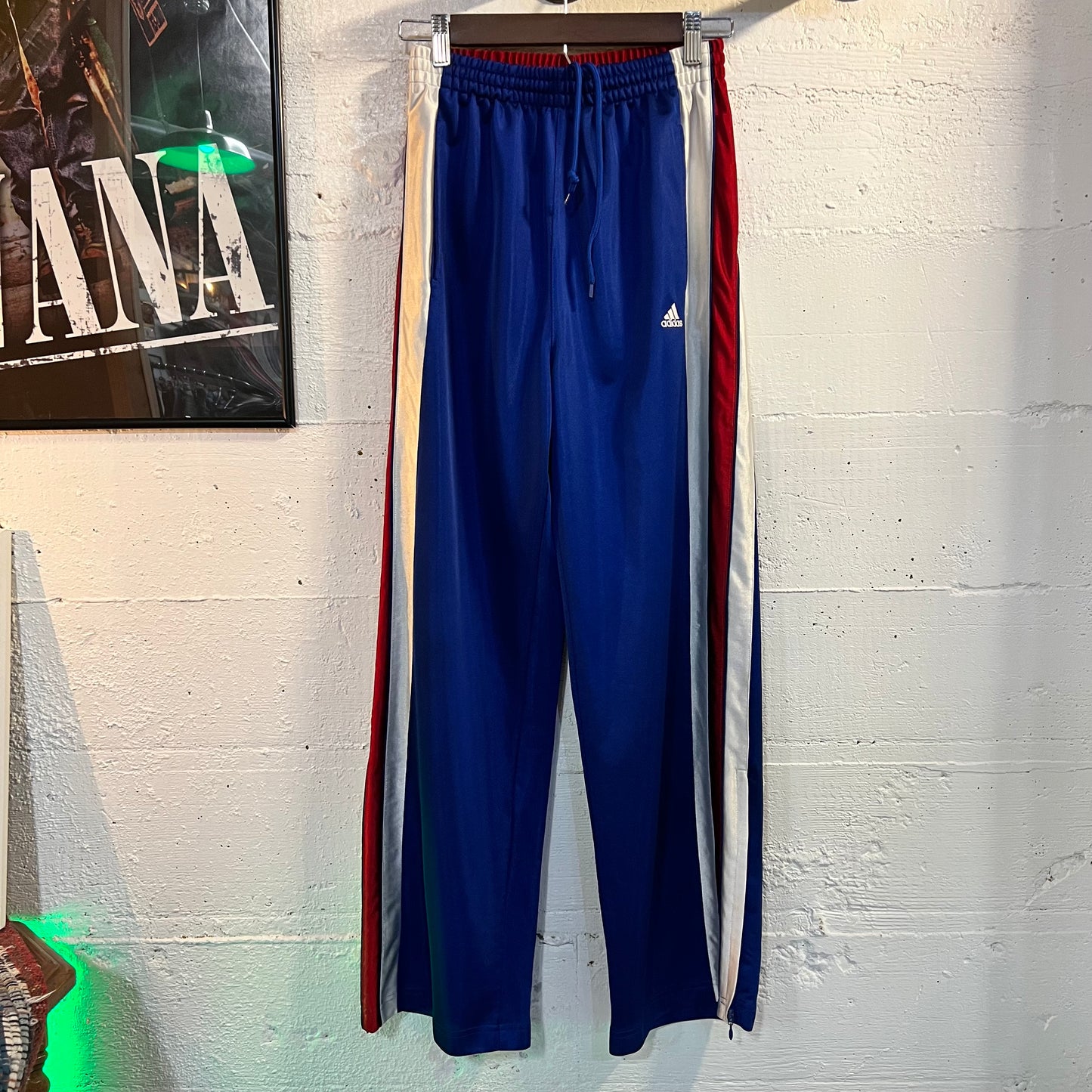 Vintage 2005 Adidas Striped Track Pants - Size 26"-28" - Red/White/Blue