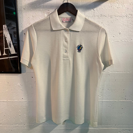 Vintage Lady Pickering Kauai Surf Golf Club Embroidered Polo Shirt - Size Large - Made In USA - White