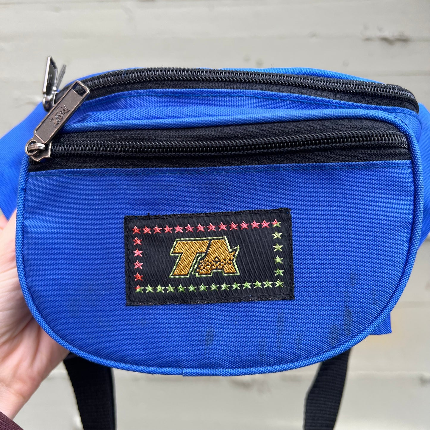 Vintage 90's Top Action 'TA' 3-Pocket Fanny Pack - O/S - Royal Blue