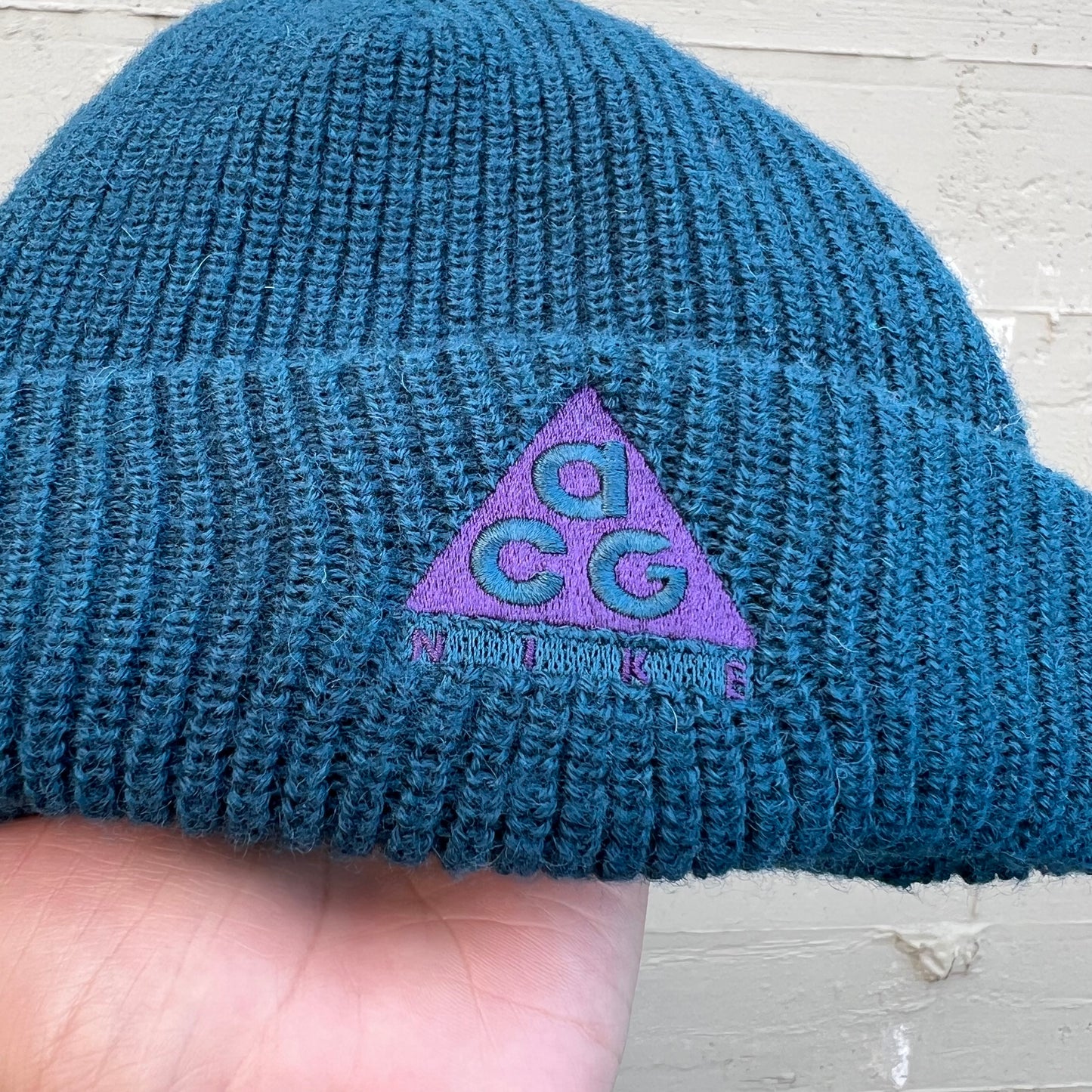Nike ACG All Conditions Gear Embroidered Knit Beanie - O/S - Teal/Purple
