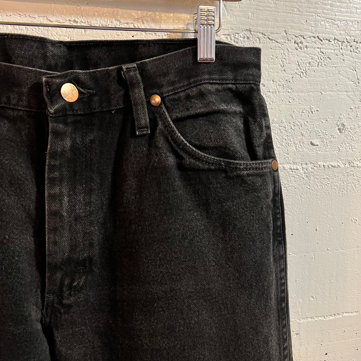 Vintage Wrangler 13MWZWK Cowboy Cut Denim Jeans - Size 31" x 30" - Faded Black - 100% Cotton