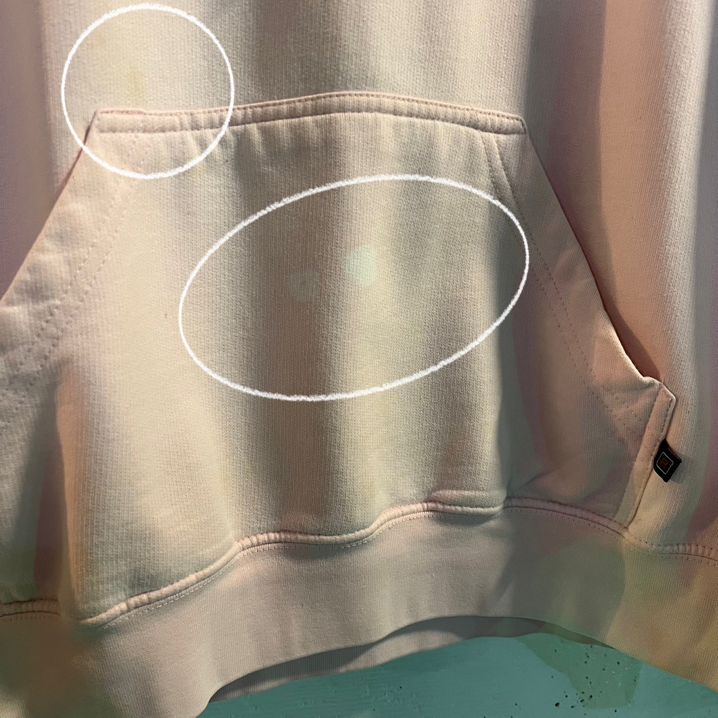 Vintage Faded Distressed Rag Wear Blank Hoodie Sweatshirt - Size Large - Pink