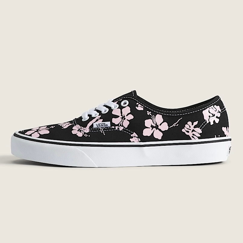 *New* Vans Authentic Archive Floral Print Shoe - Size 7M.8.5W - Black/Pink - VN000Z75B9P