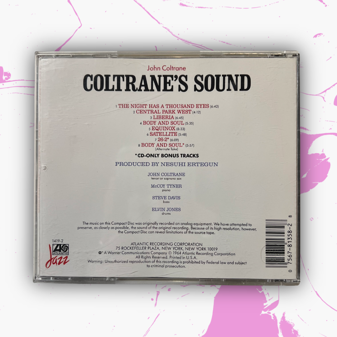 Vintage 1964 John Coltrane 'Coltrane's Sound' CD