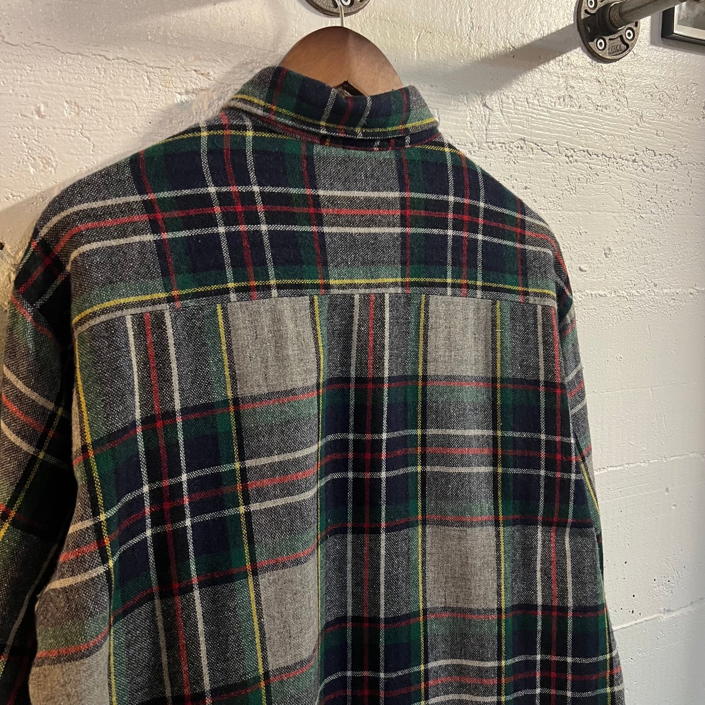 Vintage 80's High Sierra Plaid Quilted Wool Blend Flannel Shirt - Size Large - Multi/Plaid