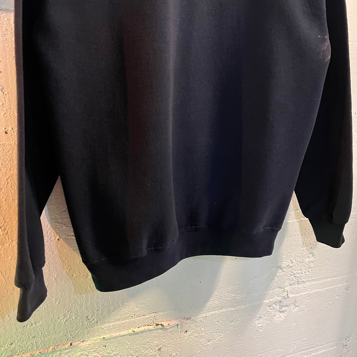 Vintage Blank Zip Up Hoodie Sweatshirt - Size Medium - Navy