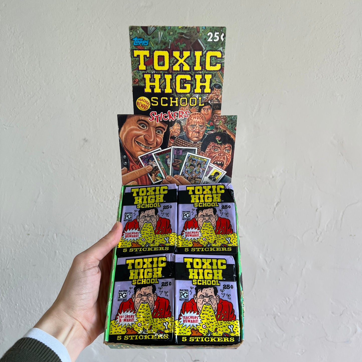 Vintage 1991 Topps Toxic High School Sticker Pack (5 Count)