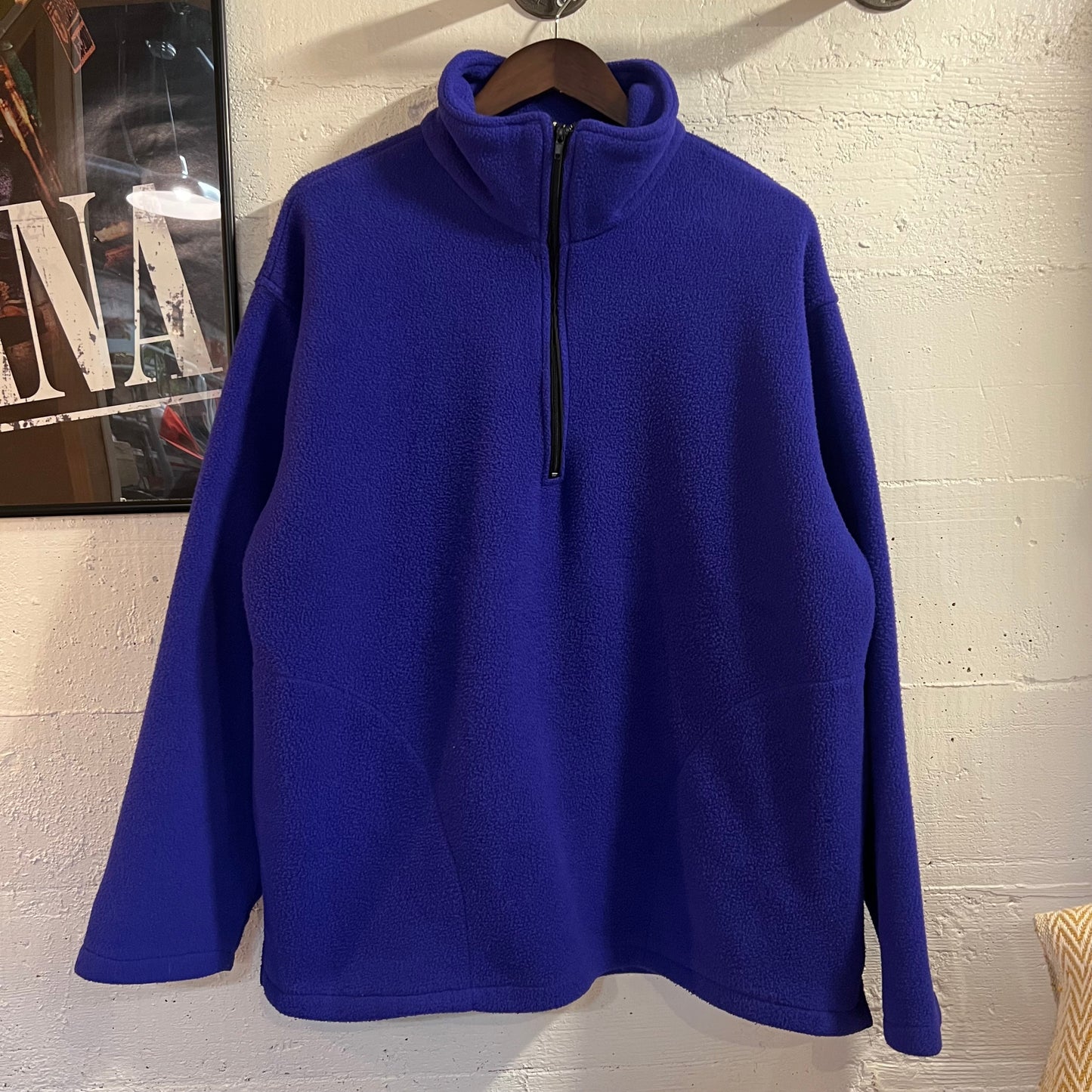 Vintage 80’s Serac Skiing Quarter Zip Pull Over Fleece Jacket - Size Medium - Made In USA - Purple
