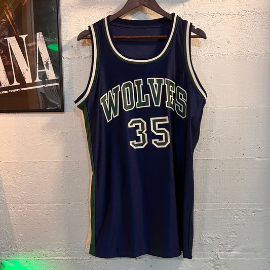 Vintage 90's Timberwolves #35 Basketball Jersey - Size Medium - Made In USA