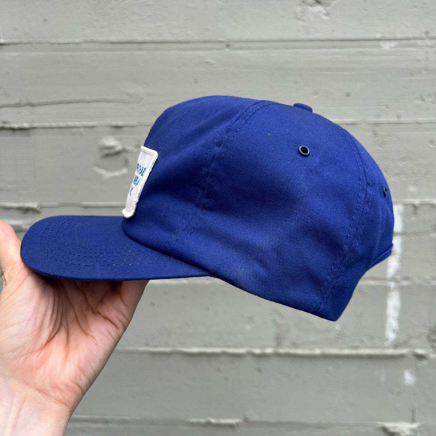 Vintage 80's/90's K-Brand/K-Products Chevron Carmichael Columbia Oil Inc. Snapback Hat - O/S - Made In USA - Blue