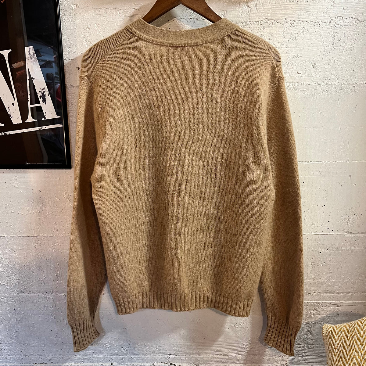 True Vintage 60’s/70’s Jantzen Scotch Tumbler Knitted Cardigan Sweater - Size Medium - Made In USA - Beige