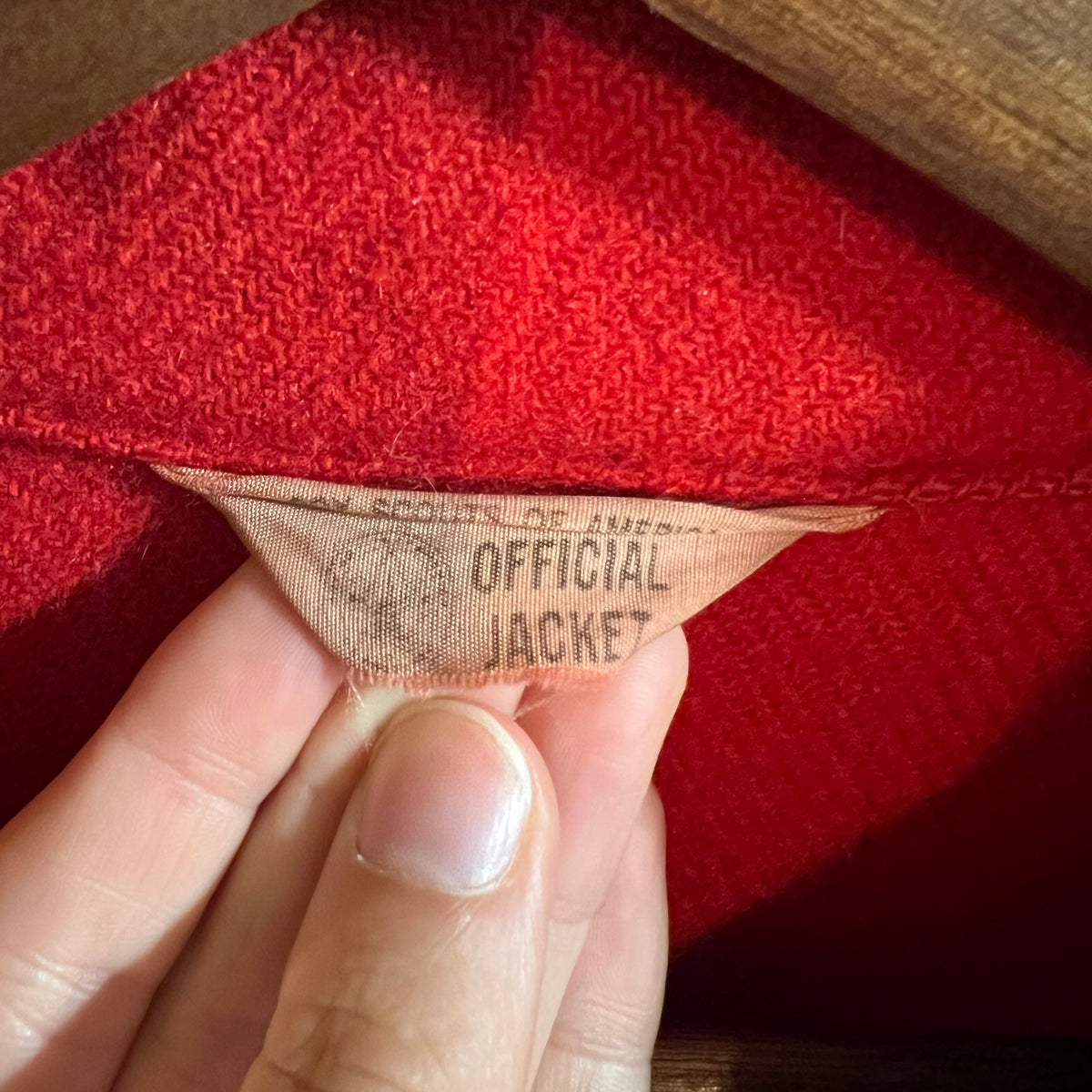 True Vintage 1950's Boy Scouts Of America Official Wool Jacket (Shirt-Jac) - Size 46 (XL) - 100% Wool - Made In USA - Red