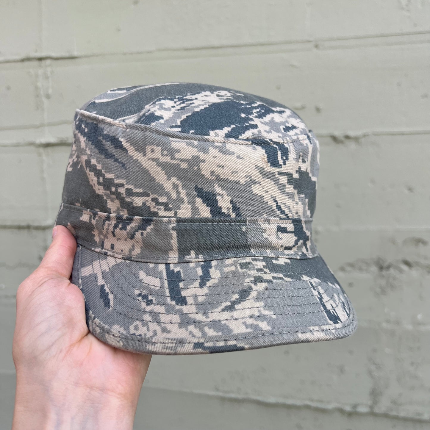Vintage 2000's U.S. Military Digital Desert Camouflage Utility Cap - Size 7-3/8" - Made In USA - SPM1C1-08-D-1004