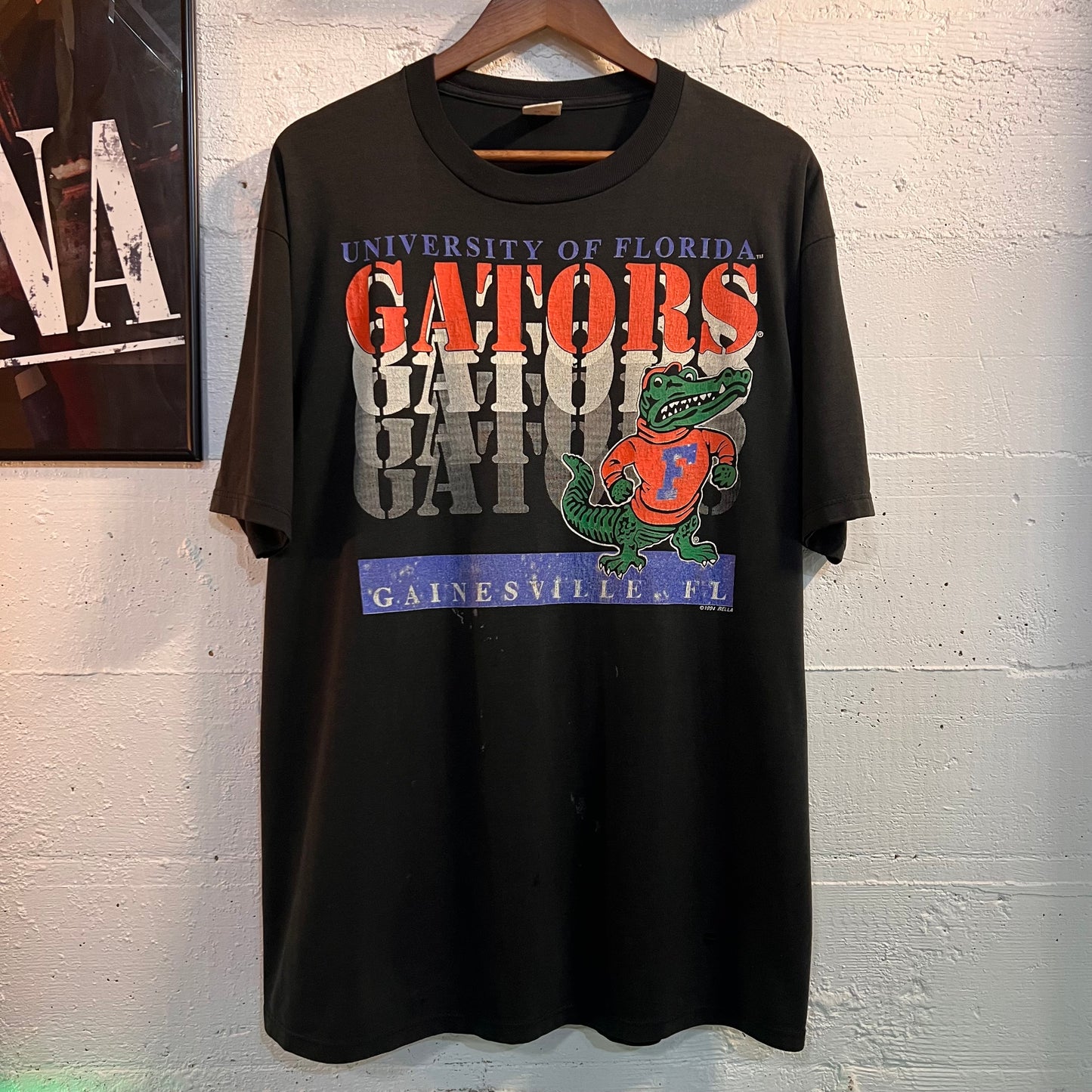 Vintage Distressed 90's University Of Florida Gators Faded Black T-Shirt - Size XL - Made In USA