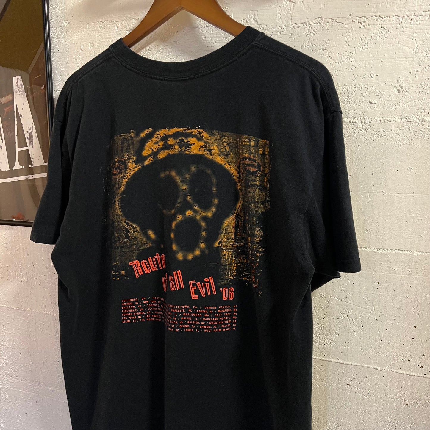 Vintage 2006 Motley Crüe 'Route Of All Evil' Tour Graphic T-Shirt - Size Large - Black - 100% Cotton