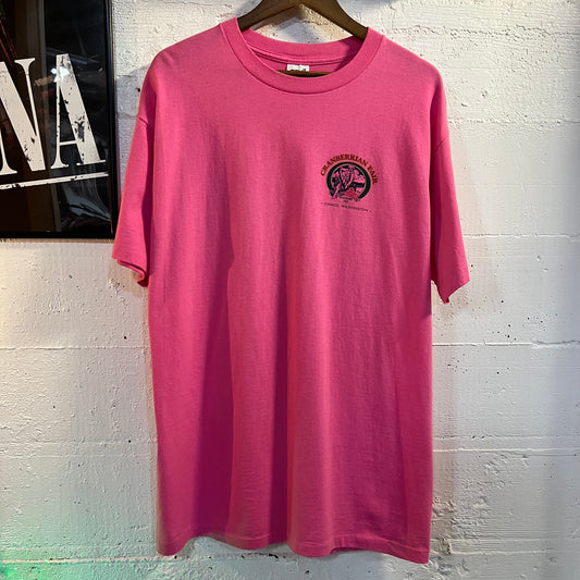 Vintage 90’s Cranberrian Fair Ilwaco, Washington Single Stitch T-Shirt - Size XL - Made In USA - Pink