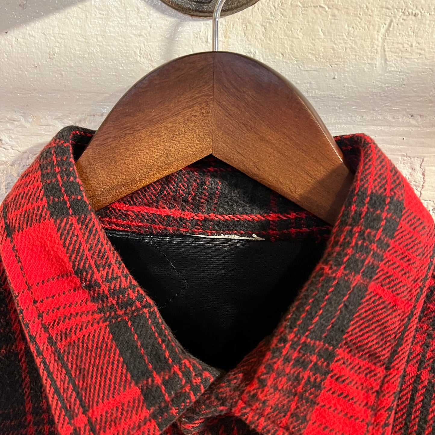 Vintage Plaid Quilted Plaid Flannel Overshirt - Size Large - Red/Black