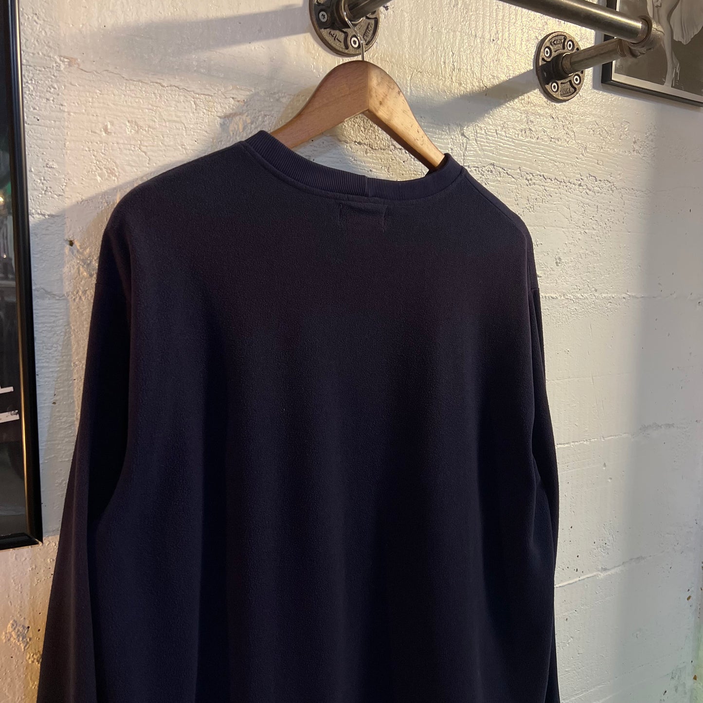 Vintage 90's L.L. Bean Fleece Pullover Crewneck Sweatshirt - Size Large - Made In USA - Navy