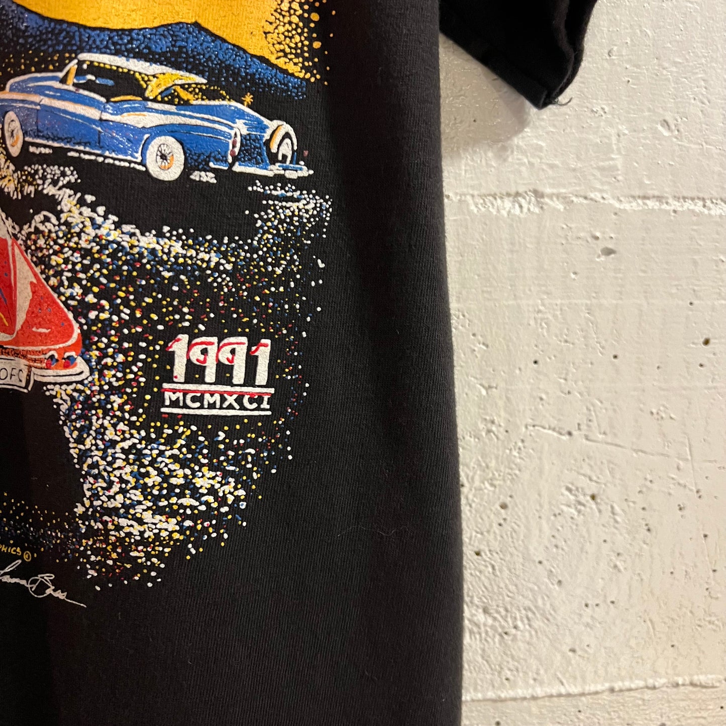 Vintage 1991 Salem Cruise’in Car Single Stitch Baby T-Shirt - Size Small - Made In USA - Black/Multi